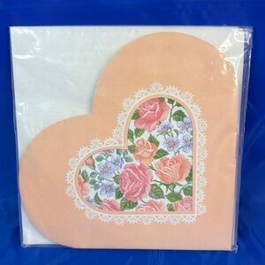 Vintage Valentine Love Notes Stationery Set – Notecards Envelopes Holder (10)